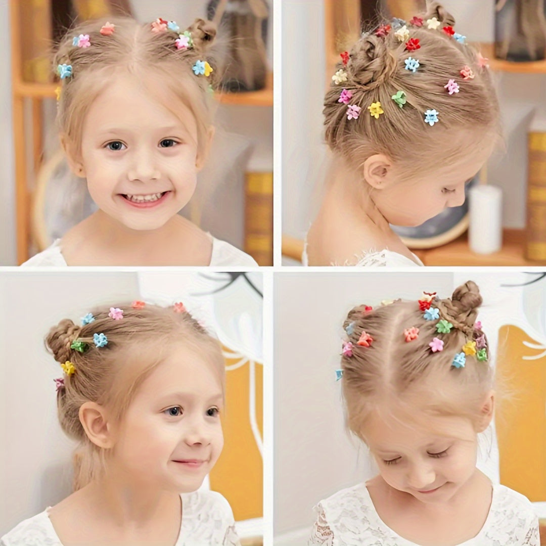 Colorful Mini Flower Hair Clips!