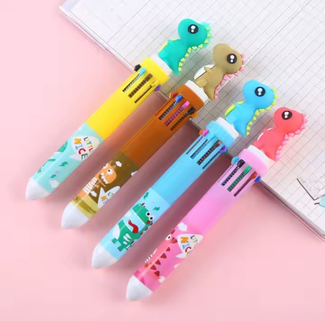 Cartoon Multicolor Pen - 10 Colour Creative Pen!