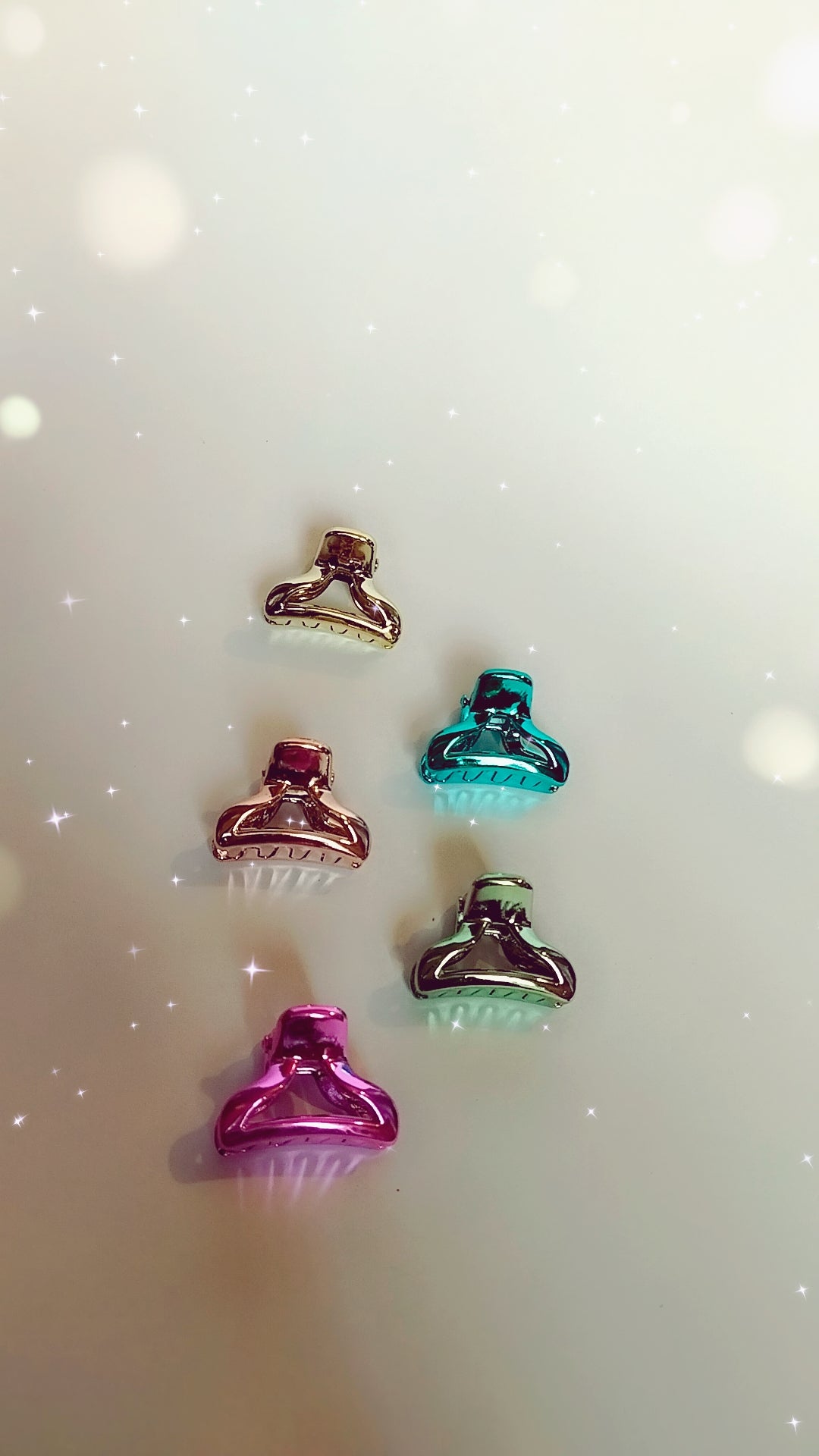 Casual Colourful Hair Clips Set, 6 Pcs Mini Hair Claws for girls!