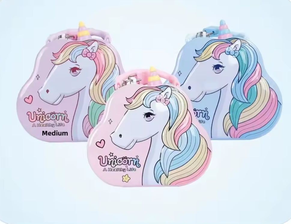 Cute Unicorn Piggy Bank Bank Money Saving Box With Lock!