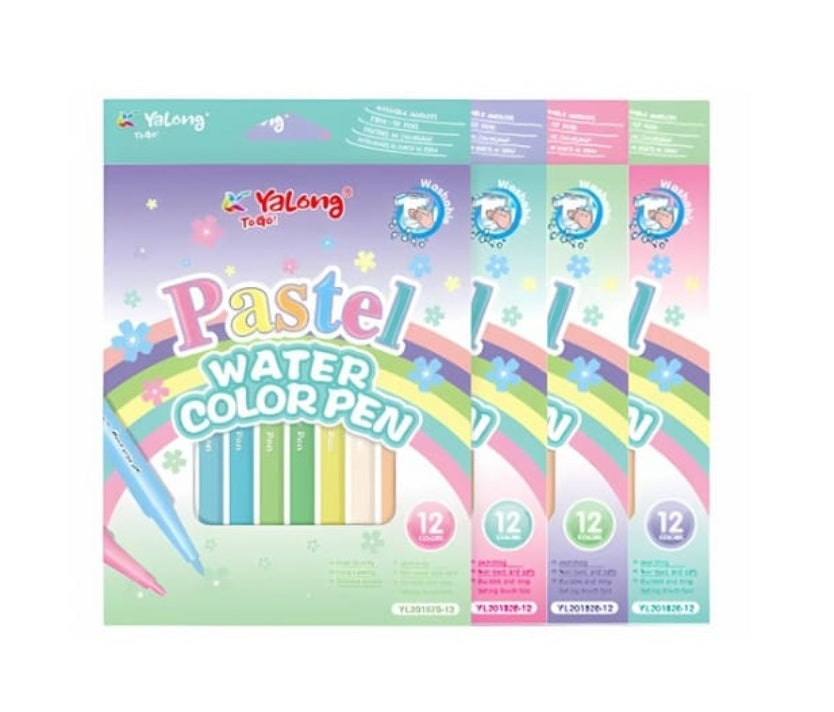 12-Piece Pastel Dream Washable Marker Set – Soft, Vibrant Colors & Effortless Cleanup!