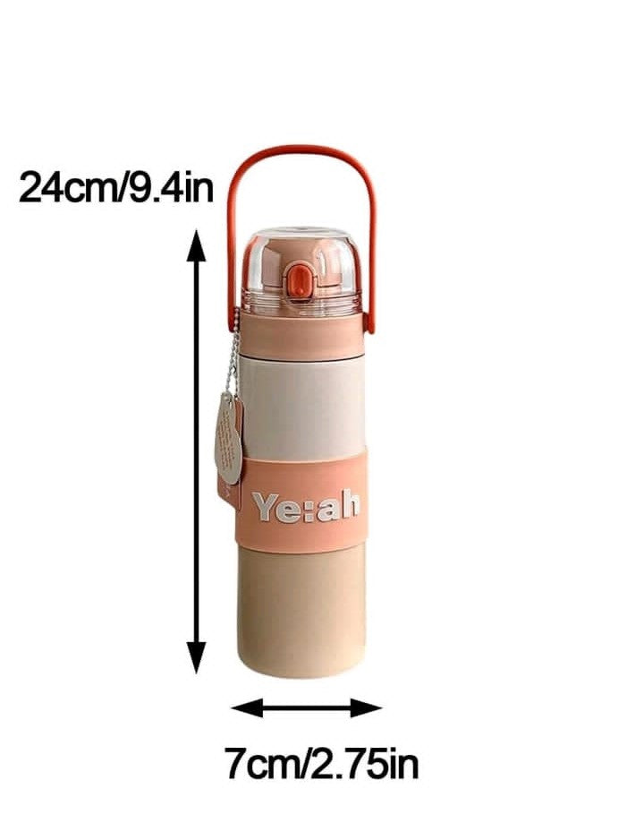 New Simple & Spacious Stainless Steel Portable Sports Mug!