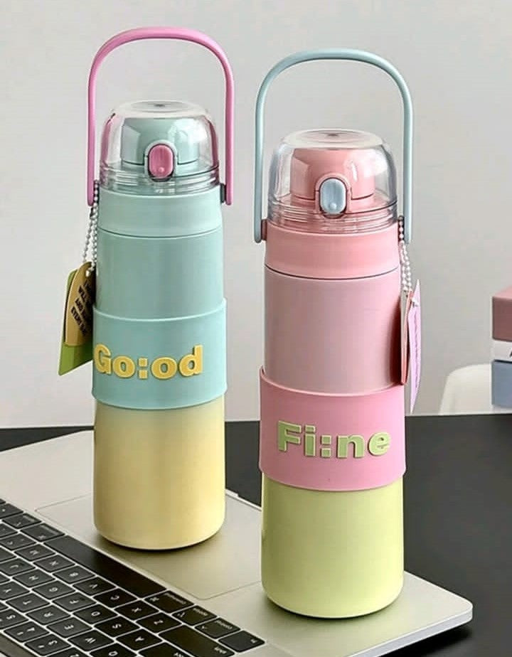 New Simple & Spacious Stainless Steel Portable Sports Mug!