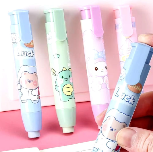 Retractable Push-type Eraser, Stylish Stationery for kids!