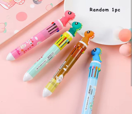 Cartoon Multicolor  Pen - 10 Colour Creative Pen!