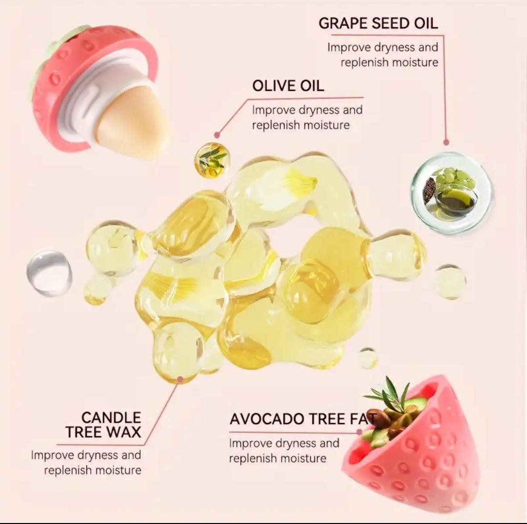 Mini Strawberry Warm Change Lip Balm!