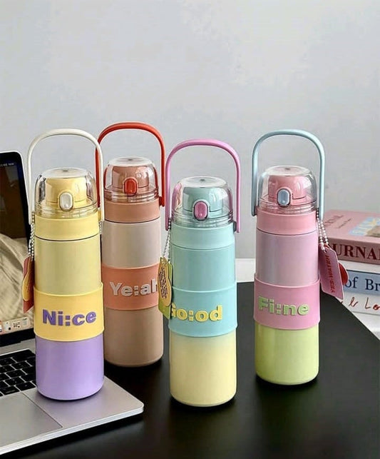 New Simple & Spacious Stainless Steel Portable Sports Mug!
