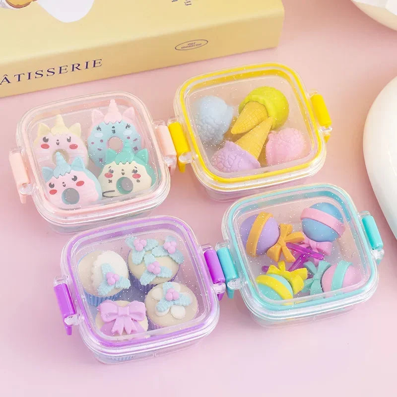 Lunch Box Eraser Set Lovely Eraser Soft Pencil Eraser!