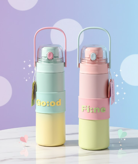 New Simple & Spacious Stainless Steel Portable Sports Mug!